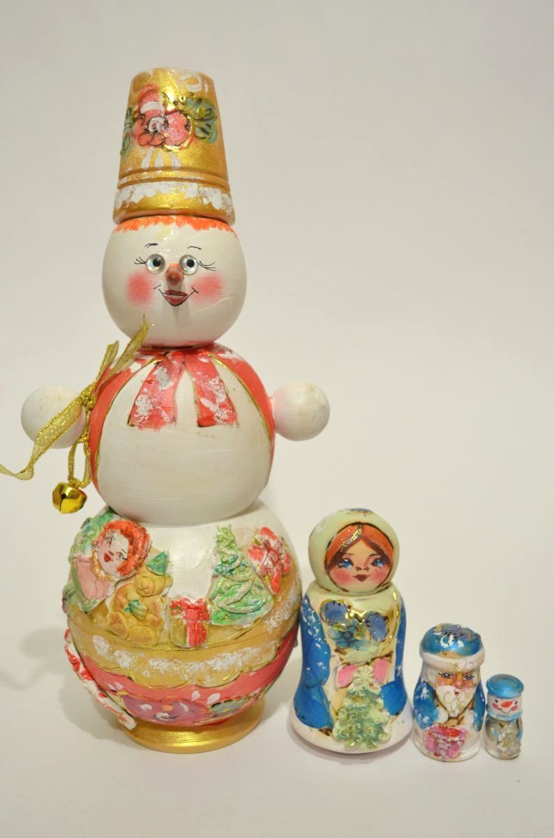 Матрёшка "Снеговик"